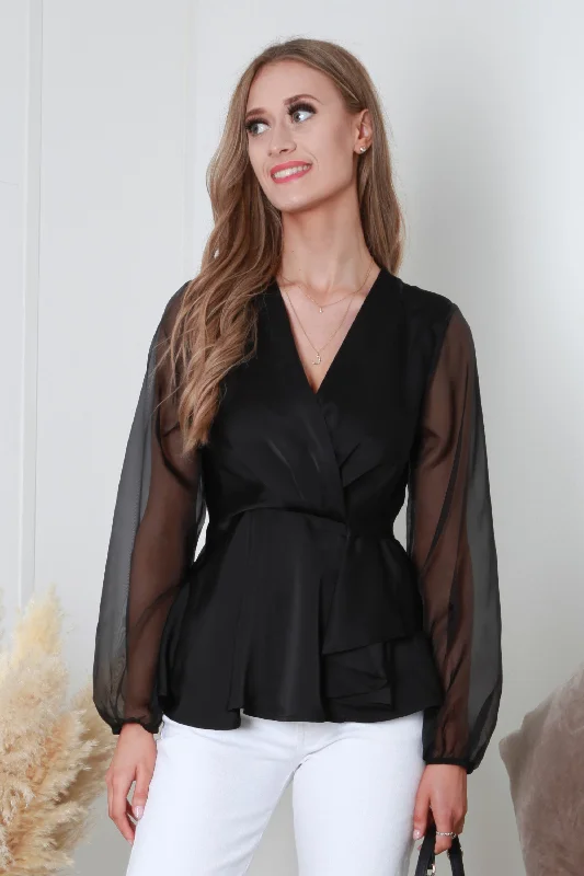 double-second-black-frill-front-satin-top