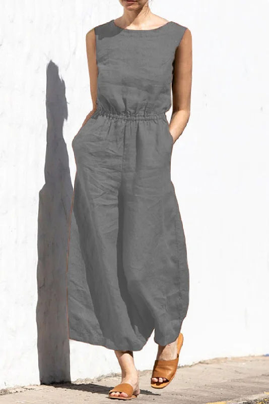 fern-linen-blend-pocketed-button-back-elastic-waist-jumpsuit