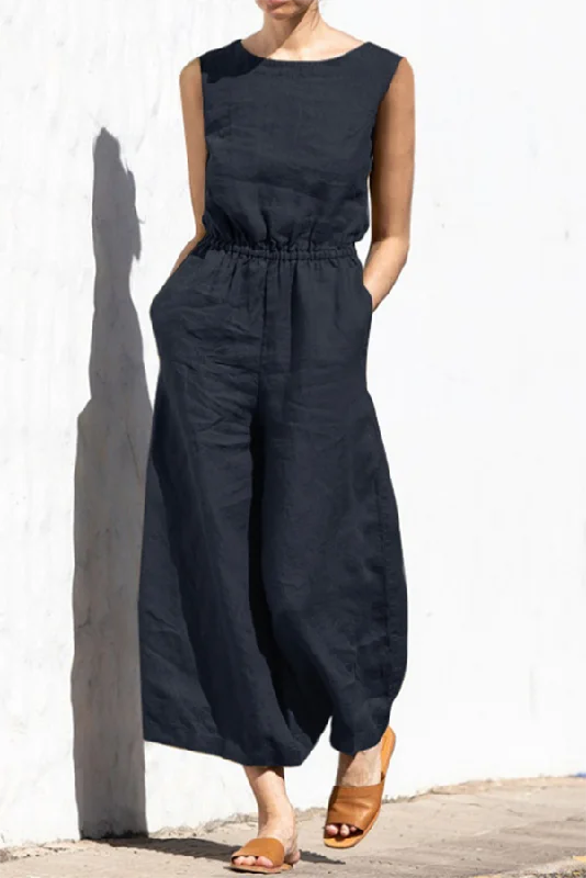 fern-linen-blend-pocketed-button-back-elastic-waist-jumpsuit