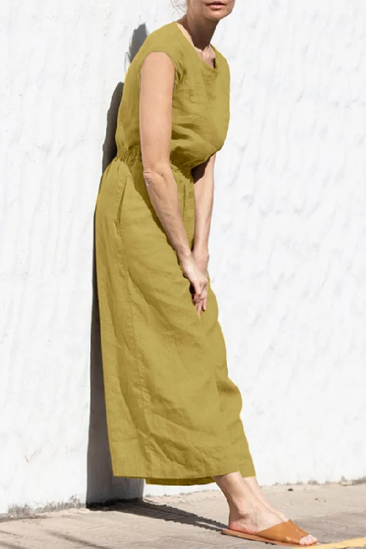 fern-linen-blend-pocketed-button-back-elastic-waist-jumpsuit