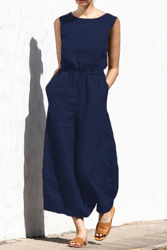 fern-linen-blend-pocketed-button-back-elastic-waist-jumpsuit