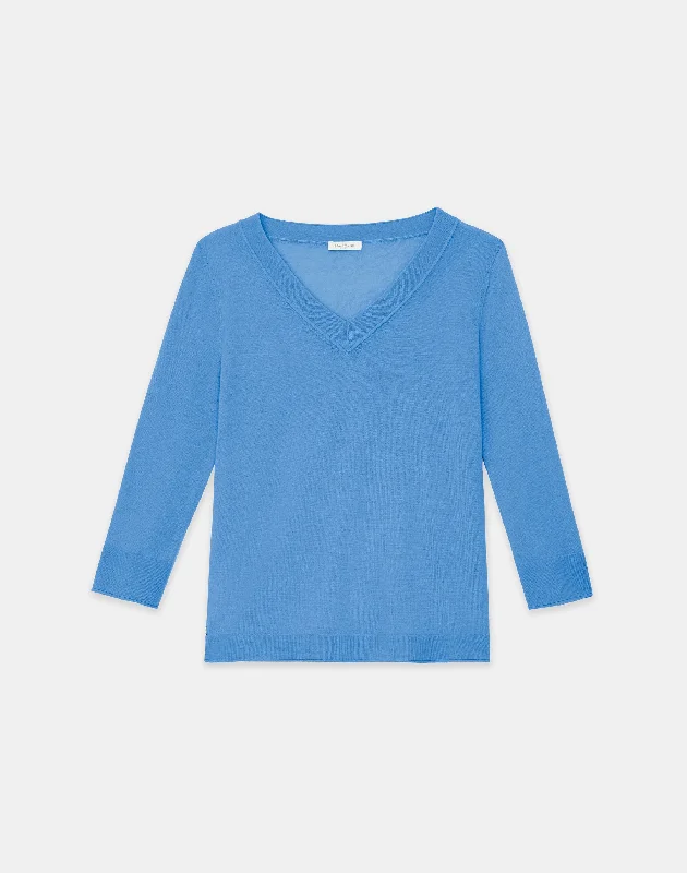 Fine Gauge Cashmere V-Neck Sweater