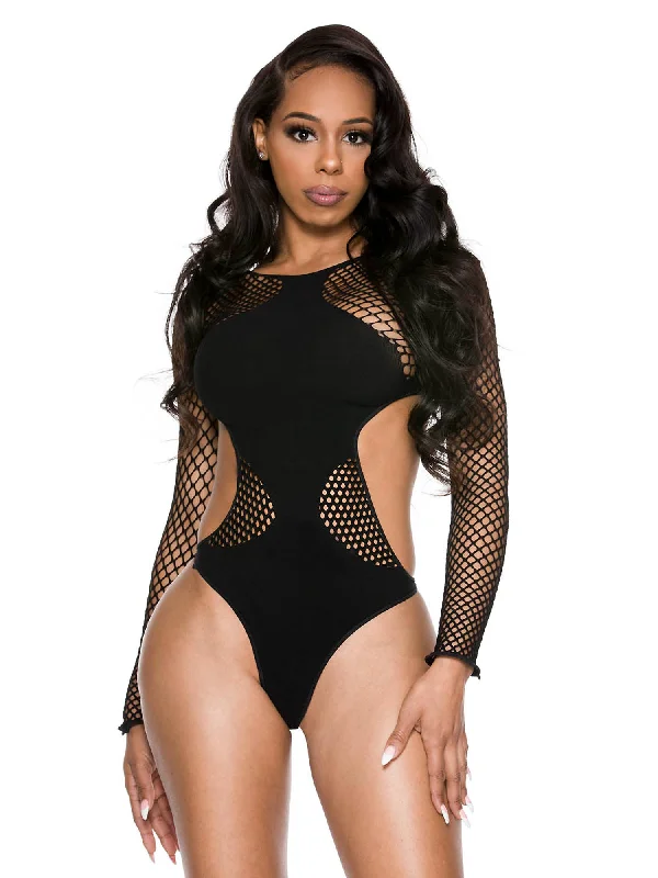 Fishnet Cutout Teddy