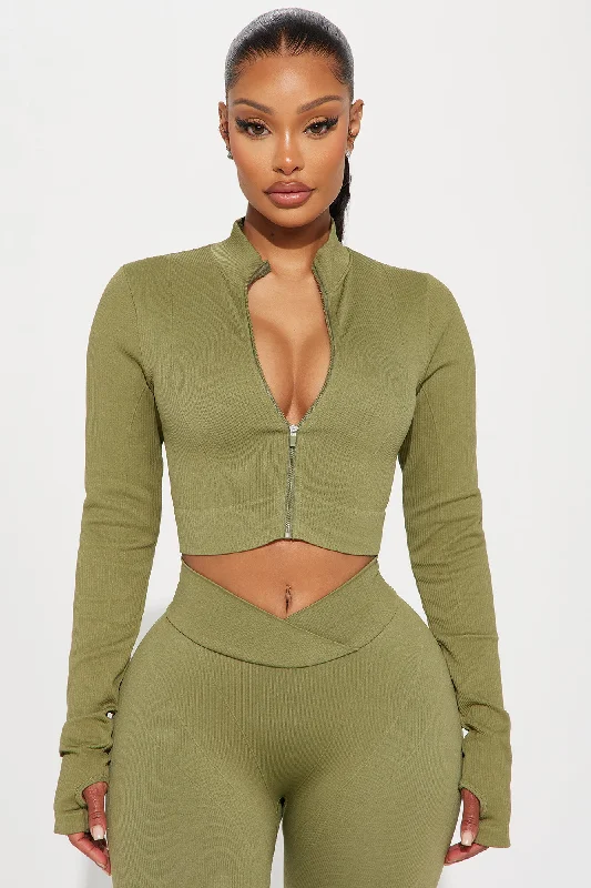 Gianna Seamless Active Jacket - Olive