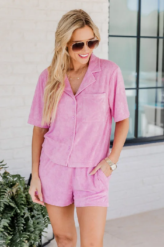 girls-just-wanna-have-fun-pink-button-up-terry-lounge-top