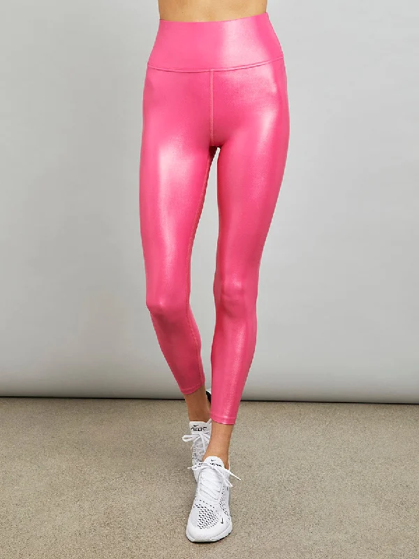 High Rise 7/8 Legging in Takara Shine - Fuchsia Purple