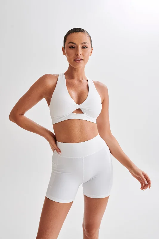 Jackie Twist Crop Top - White