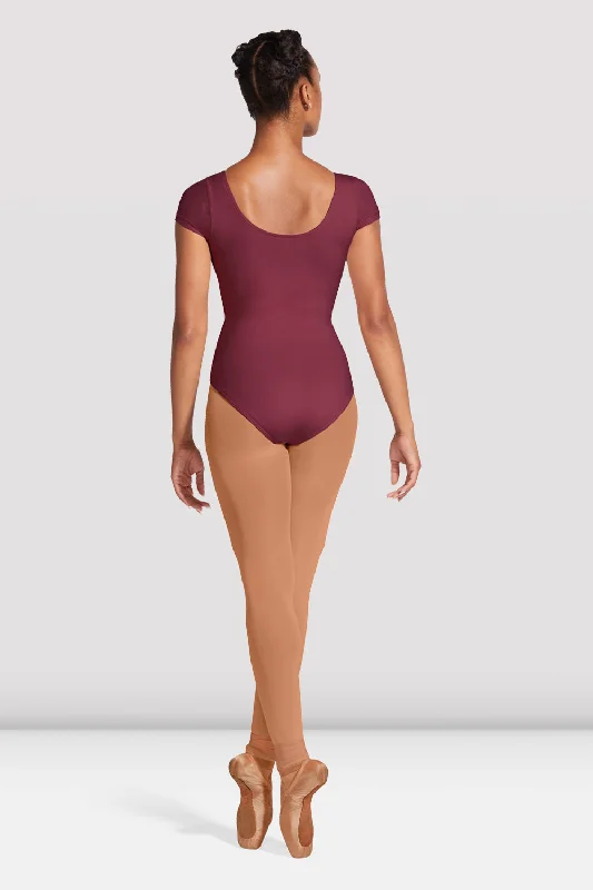 ladies-cavalier-round-neck-leotard-burgundy