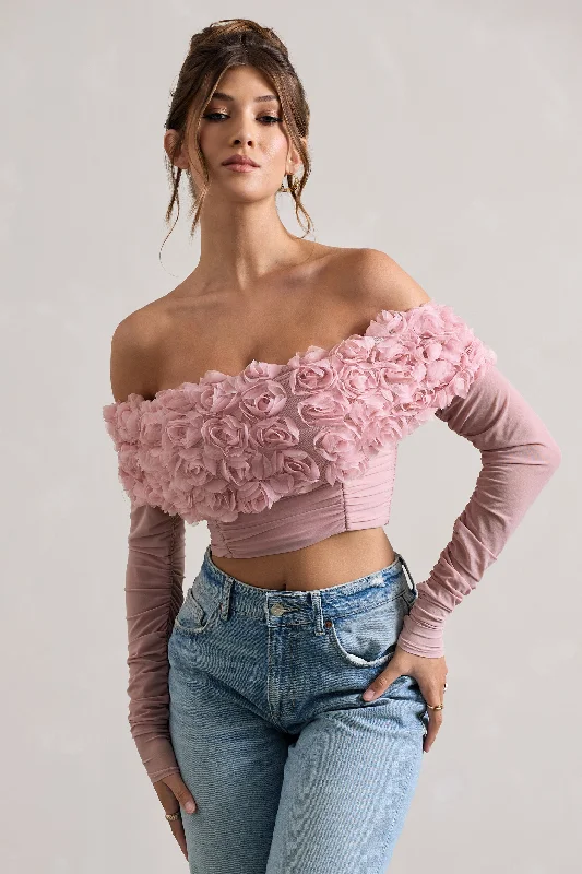 libbie-pink-mesh-floral-bardot-top-cl134751008