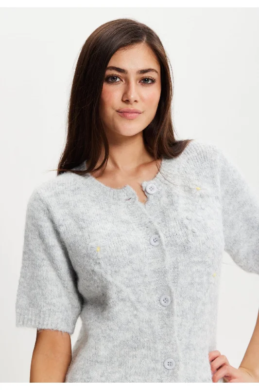 liquorish-grey-knitted-floral-short-sleeve-cardigan