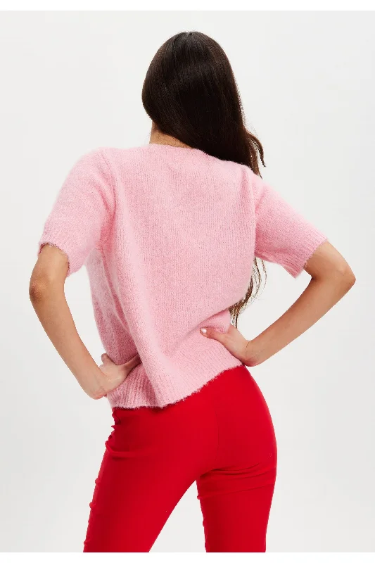 liquorish-pink-knitted-floral-short-sleeve-cardigan