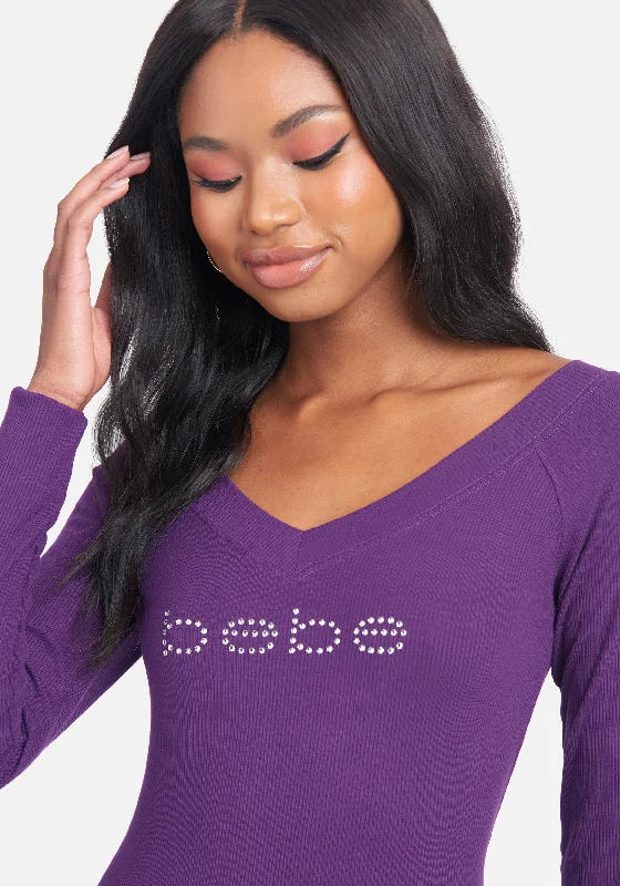 logo-long-sleeve-dress-imperial-purple