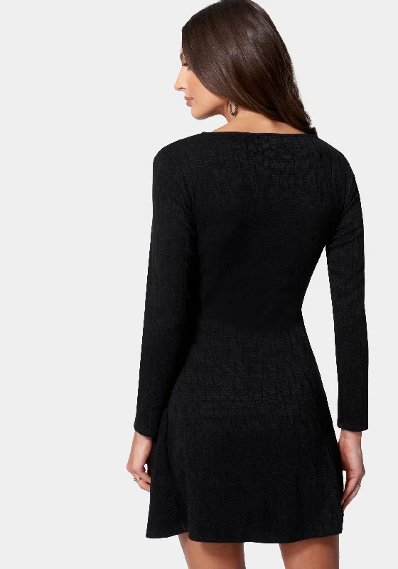 long-sleeve-square-neck-rib-dress-black