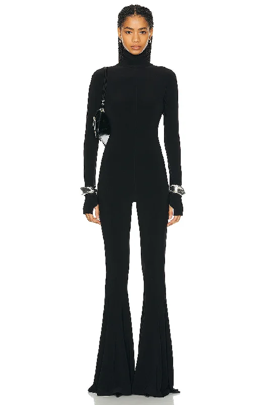 Long Sleeve Turtleneck Fishtail Jumpsuit