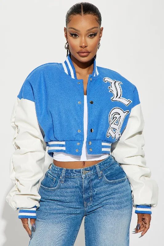 Los Angeles Dreaming Varsity Jacket - Blue