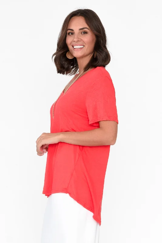 marley-coral-crinkle-cotton-short-sleeve-top