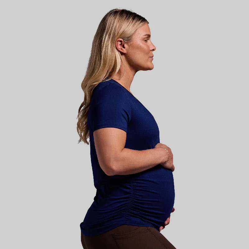 maternity-athleisure-short-sleeve-v-neck-blue-depths