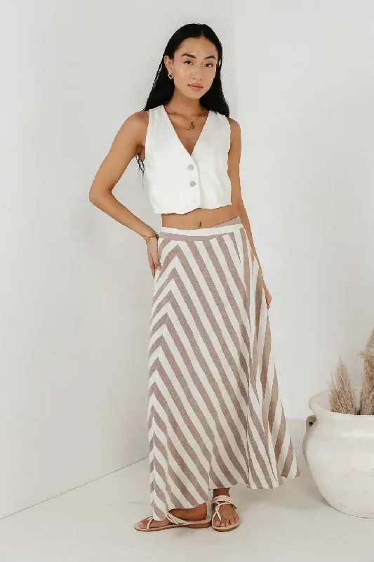 Meggy Striped Maxi Skirt