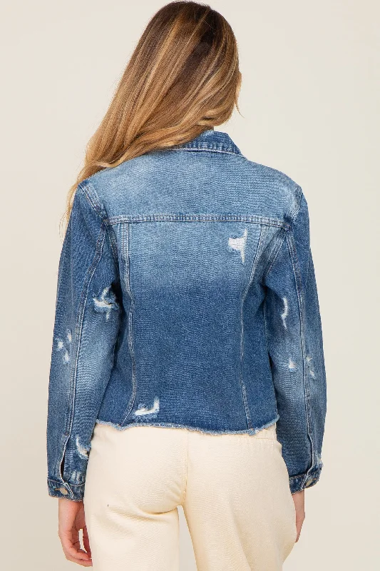 navy-blue-distressed-cropped-maternity-denim-jacket