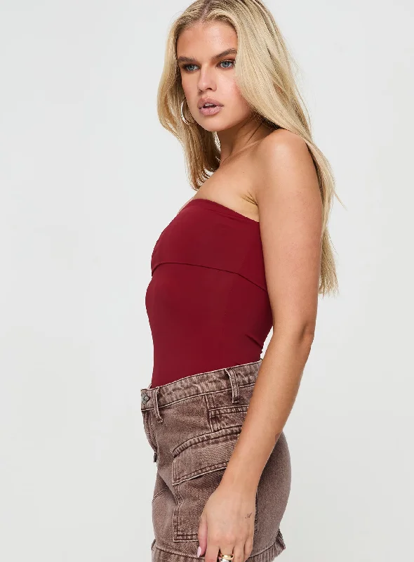 niner-strapless-bodysuit-burgundy-petite