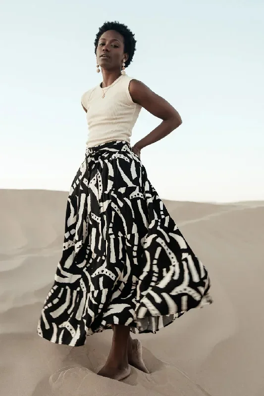 Noco Abstract Print Skirt