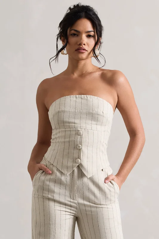 on-time-beige-pinstripe-tailored-bandeau-top-cl132231103