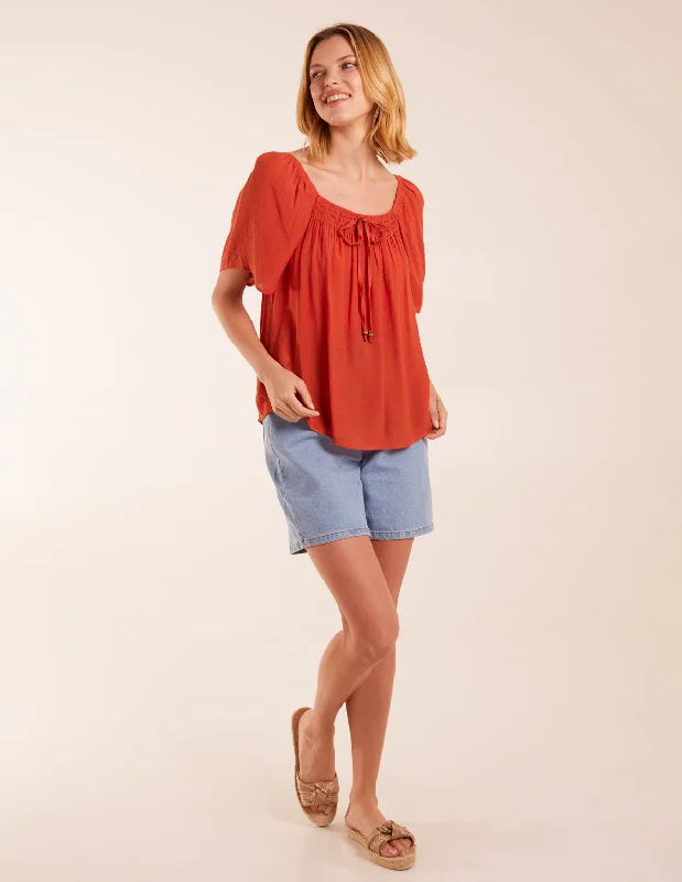 orange-milkmaid-shirred-swing-top