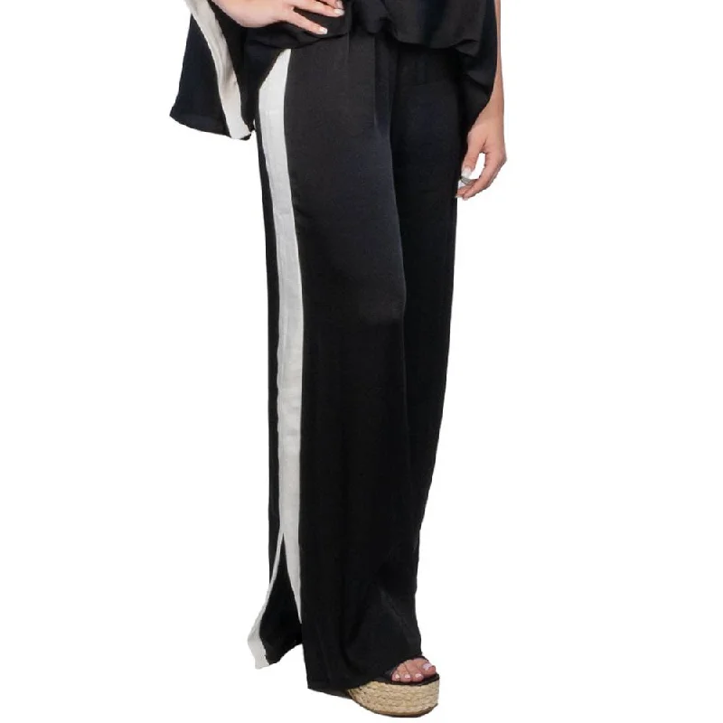 Satin Side Contrast Pants