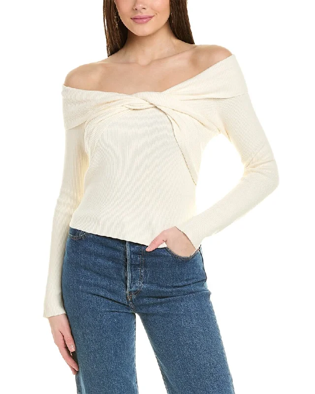 REVERIEE Off-The-Shoulder Sweater