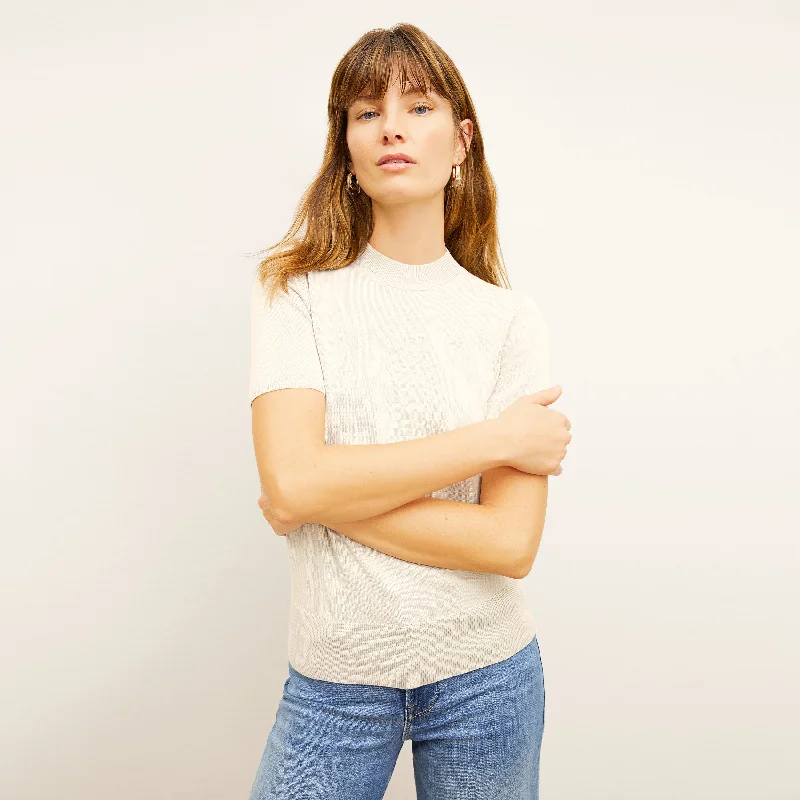 Shani Top - Cotton Silk Knit :: Ivory