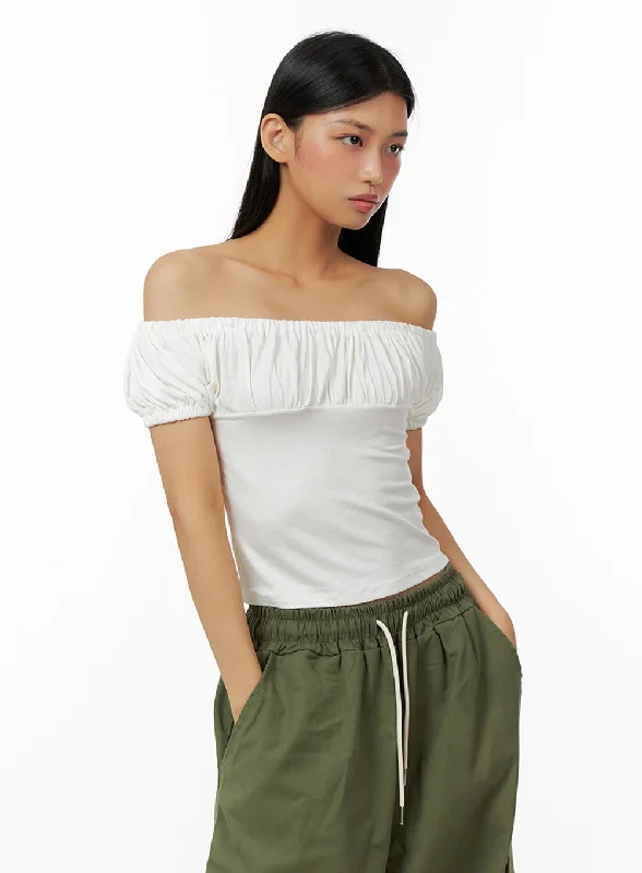 shirred-off-shoulder-puff-sleeve-top-il419