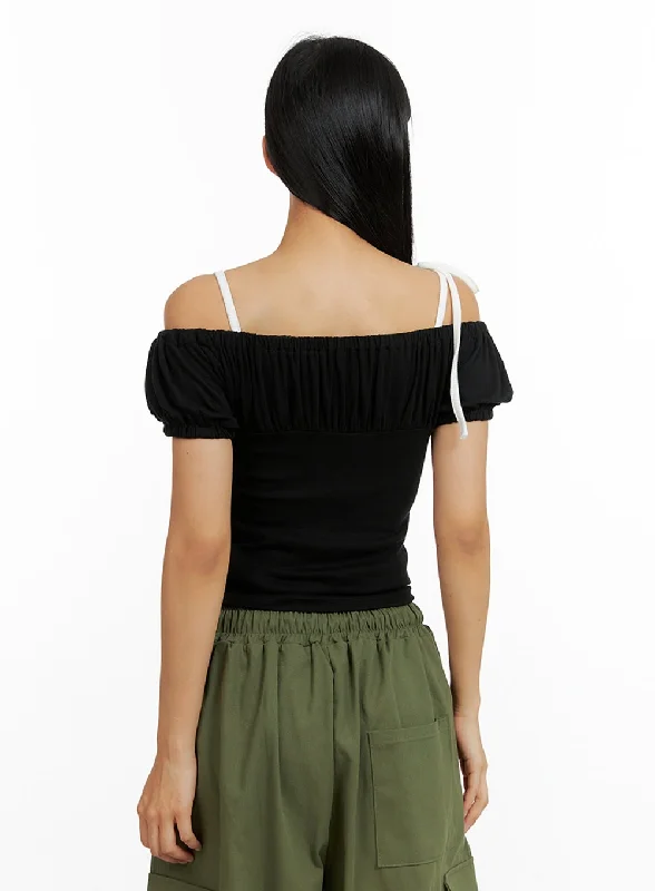 shirred-off-shoulder-puff-sleeve-top-il419