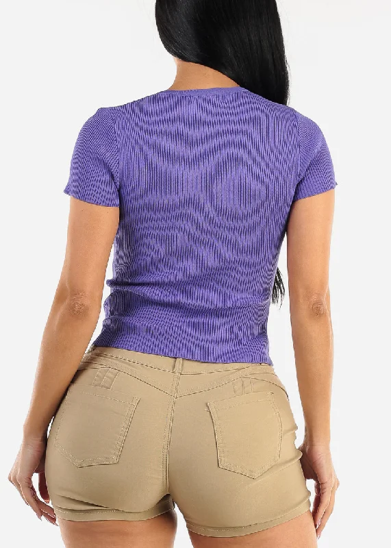 short-sleeve-ribbed-henley-top-purple-t13902purp