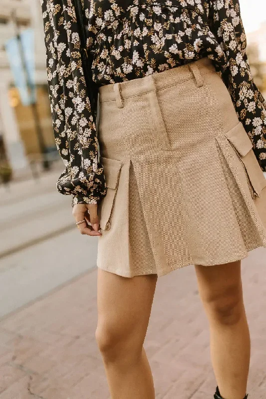 Sora Utility Skirt in Khaki - FINAL SALE