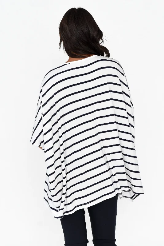 sorronda-white-stripe-bamboo-batwing-top