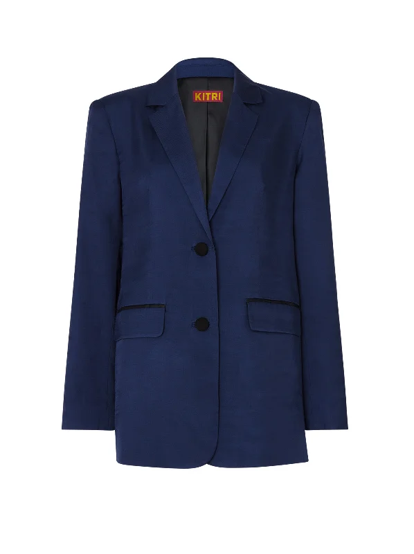 tessa-navy-satin-blazer