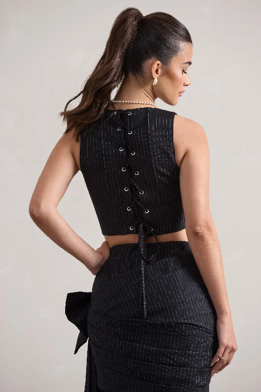 think-again-navy-pinstripe-structured-corset-top-cl132305015