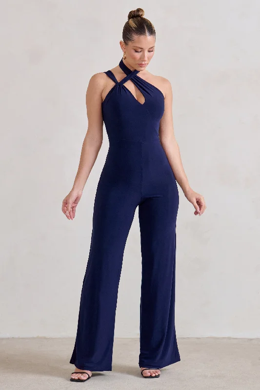 tilly-navy-cut-out-halterneck-asymmetrical-jumpsuit-cl129309015