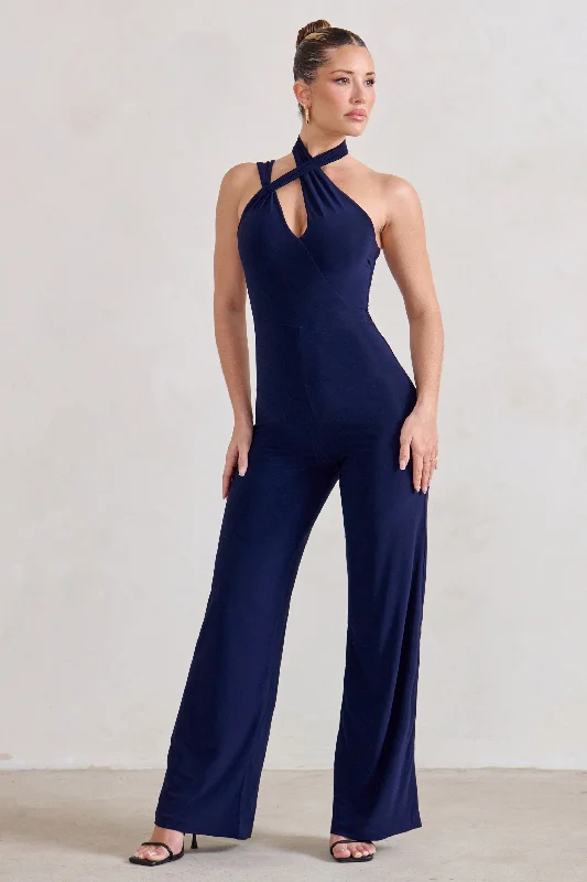 tilly-navy-cut-out-halterneck-asymmetrical-jumpsuit-cl129309015