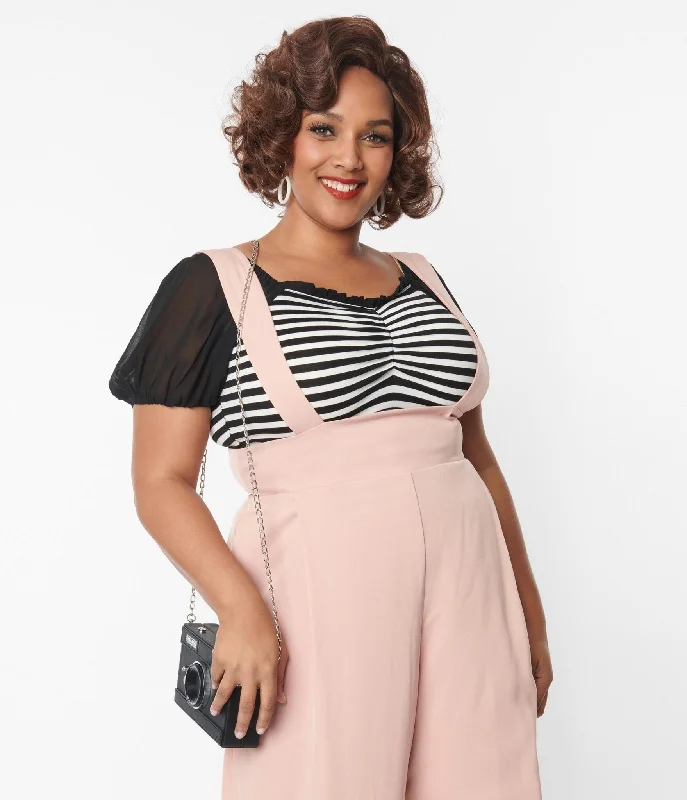 unique-vintage-plus-size-black-white-striped-short-sleeve-bodysuit