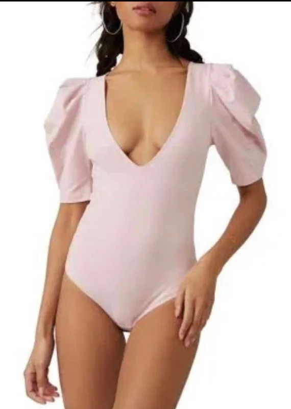 Va Va Voop Bodysuit In Soft Pink