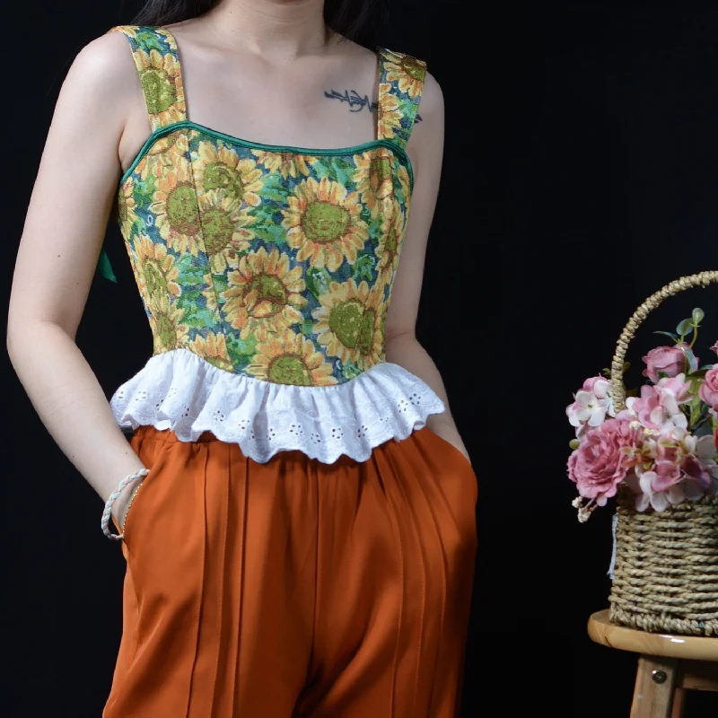 van-gogh-sunflower-tapestry-corset-top