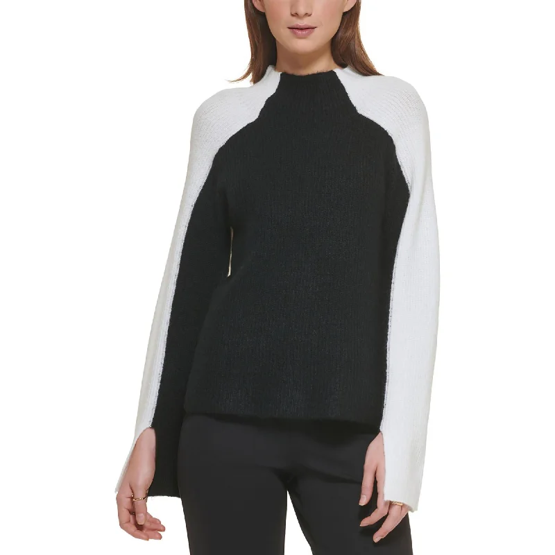 womens-colorblock-mock-neck-pullover-sweater-1