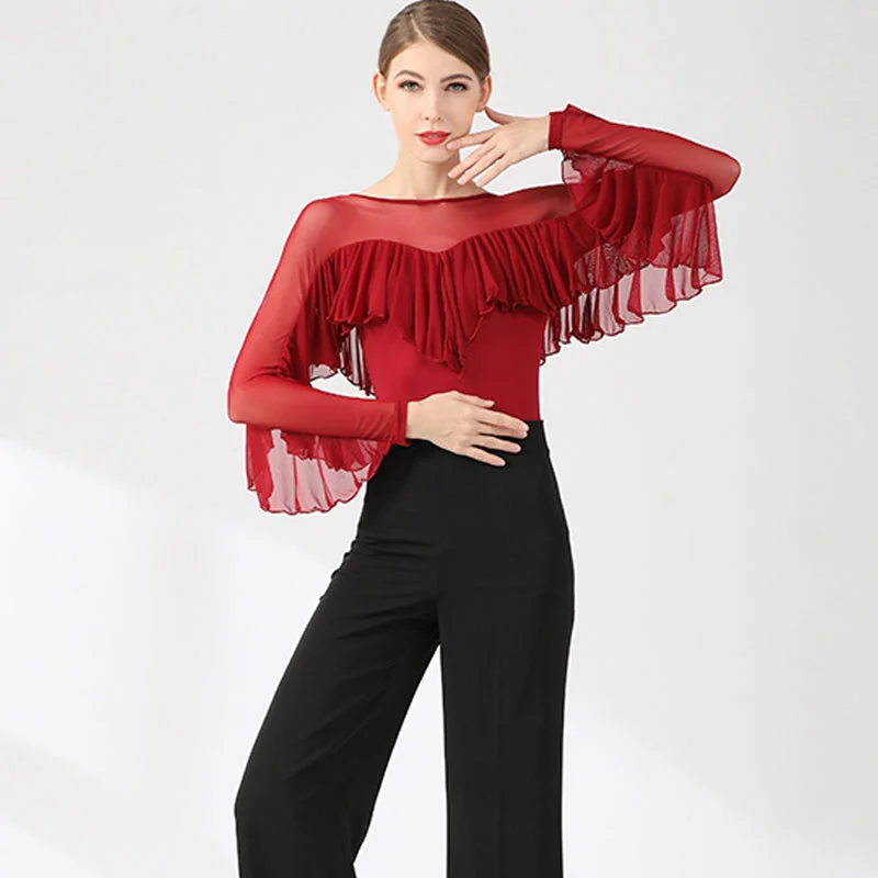 womens-long-sleeve-ruffle-lace-latin-dance-tops-dance-bodysuit-dance-wear