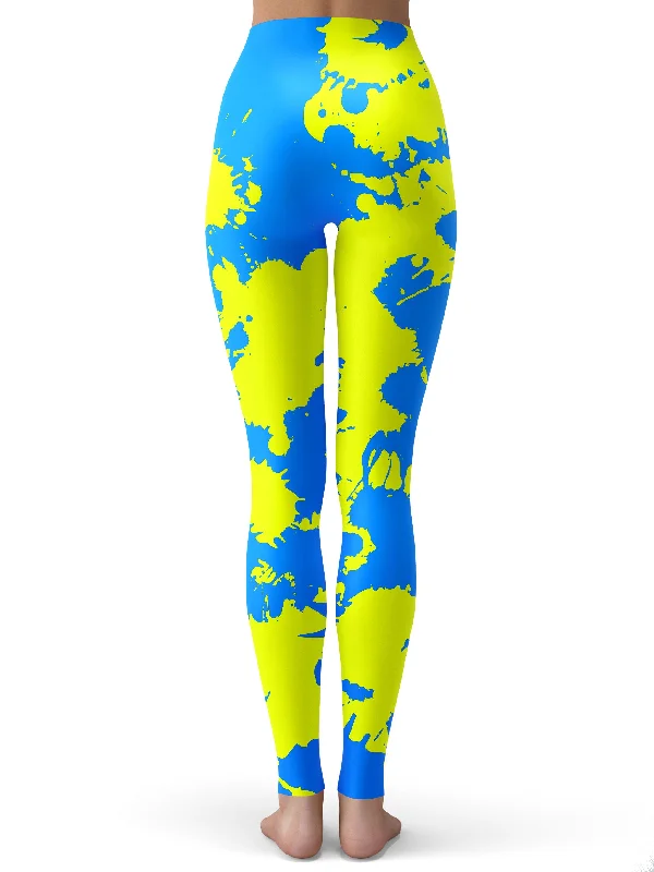 yellow-and-blue-paint-splatter-leggings